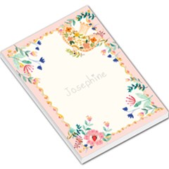 Personalized Hand Drawn Floral Any Text Name Large Memo Pad - Large Memo Pads