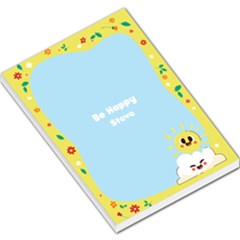 Personalized Be Happy Sunny Day Cute Illustration Any Text Name Large Memo Pad - Large Memo Pads
