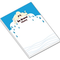 Personalized Be Brave Raining Cute Illustration Any Text Name Large Memo Pad - Large Memo Pads