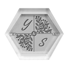Personalized Initial Wedding - Hexagon Wood Jewelry Box
