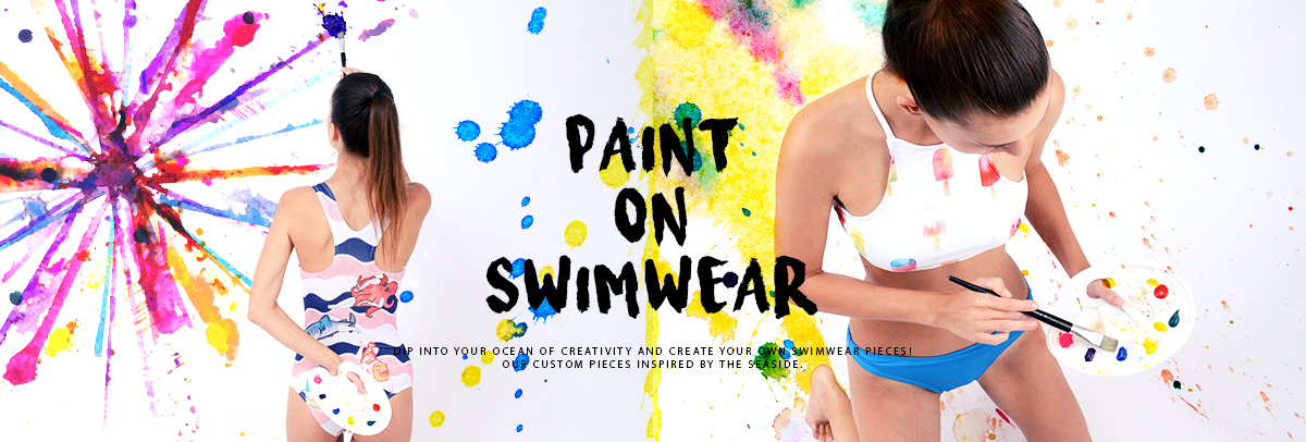 Custom Paint on Swimwear  