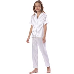 Kids  Satin Short Sleeve Pajamas Set