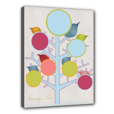 Colorful Family Tree (boyish) 16x12 Canvas - Canvas 16  x 12  (Stretched)