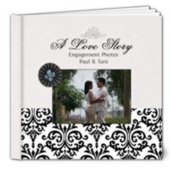 8x8 (DELUXE)- B/W Simple Engagement/Wedding - 8x8 Deluxe Photo Book (20 pages)