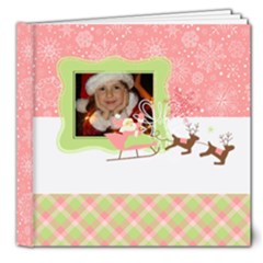 Pink Merry-Holiday-Christmas-Photo Book 8x8 Deluxe - 8x8 Deluxe Photo Book (20 pages)