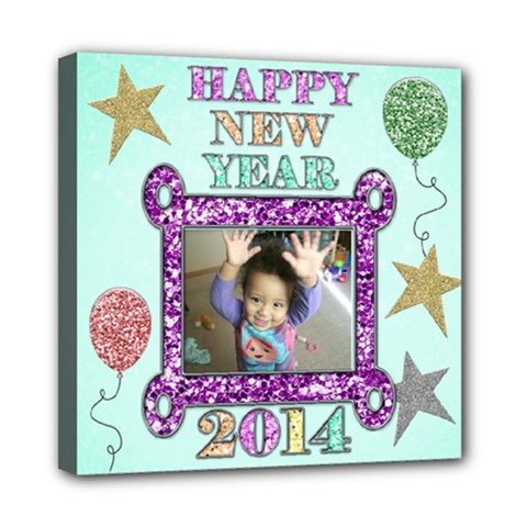 new year canvas 8x8 - Mini Canvas 8  x 8  (Stretched)