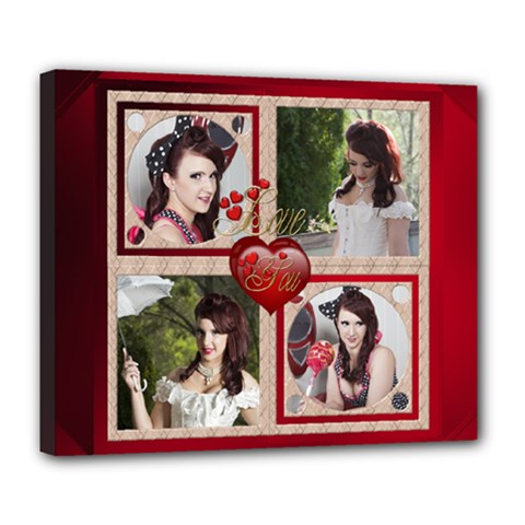 Love Deluxe Stretched Canvas (24 x 20) - Deluxe Canvas 24  x 20  (Stretched)