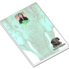 elephant lovers - never forgets - emerald  memo pad - Large Memo Pads