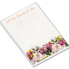 Butterflies  and Flowers Large Memo Pad with Lined Paper - Large Memo Pads