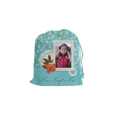 Drawstring Pouch (S) : Live Laugh Love - Drawstring Pouch (Small)