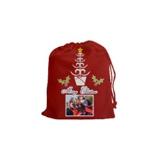 Drawstring Pouch (S) : Merry Christmas - Drawstring Pouch (Small)