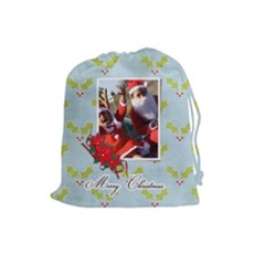 Drawstring Pouch (L): Christmas 3 - Drawstring Pouch (Large)