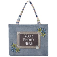 Blue Inspiration tiny tote - Mini Tote Bag