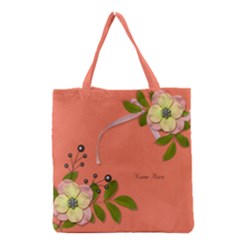 Grocery Tote Bag : Big Flowers
