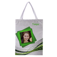 Green and Silver Classic Tote Bag