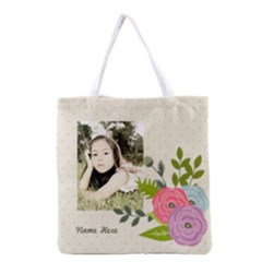Grocery Tote Bag : Ranunculus Flowers