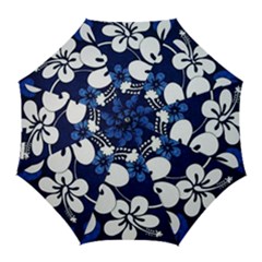 Blue Hibicus Golf Umbrella