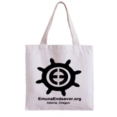 Emuna Endeavor - Ship Wheel Logo - Zippered Grocery Tote - Zipper Grocery Tote Bag