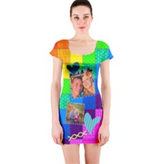 Rainbow Stitch - Short Sleeve Bodycon Dress