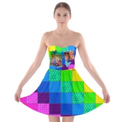 Rainbow Stitch - Strapless Bra Top Dress