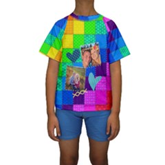 Rainbow Stitch - Kids  Short Sleeve Swimwear