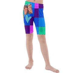 Rainbow Stitch - Kids  Mid Length Swim Shorts