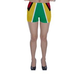 guyana flag shorts - Skinny Shorts