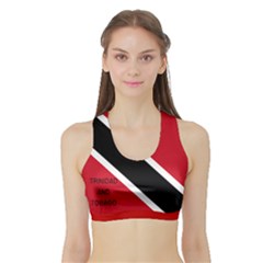 trinidad flag sports bra - Sports Bra with Border