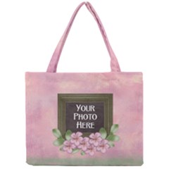 Pink and Flowered Tote - Mini Tote Bag