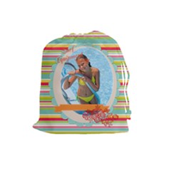 summer time - Drawstring Pouch (Large)
