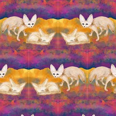 Fennec Desert At Night Sand Fox By Paysmage Fabric by PAYSMAGE
