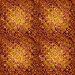 Tresor Gold And Rust  By Paysmage Fabric by PAYSMAGE
