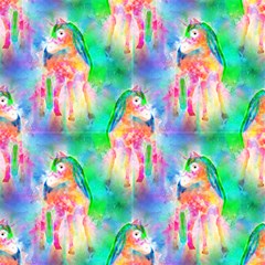 Baby Star Unicorn Watercolor Staggered By Paysmage Fabric by PAYSMAGE