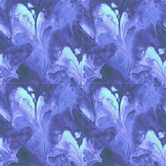 Abstract Flowers Iris Blue By Paysmage Fabric