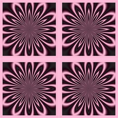 Pink And Black Flower By Designsdeborah Fabric by Designsdeborah