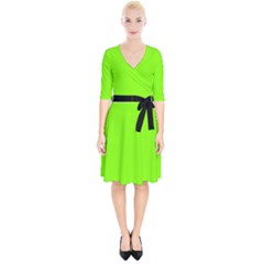 lime green - Wrap Up Cocktail Dress