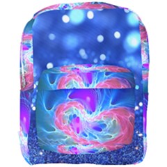 alien blue sparkle full print backpack