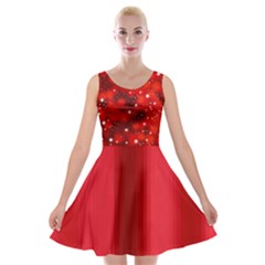 red glitter skater dress - Velvet Skater Dress