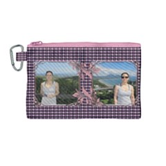 A Pink Swirl Canvas Cosmetic Bag (Medium)
