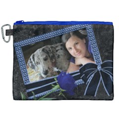 Blue Marble Canvas Cosmetic Bag (XXL)