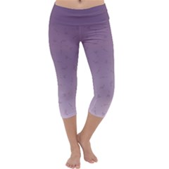 Purple Ombre Mythical Silkens Capri Yoga Leggings