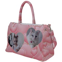Pink Hearts Duffel Travel Bag