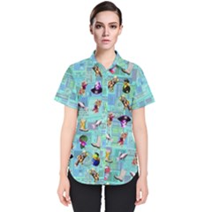 DOFM F button shirt 1 - Women s Short Sleeve Shirt