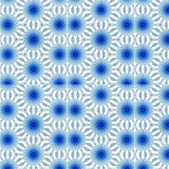 Digital Blue Flowers Fabrics