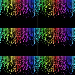Rainbow Paint Waterfall Fabric by chaoticclothingdesigns