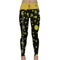 Witchy Yellow Paige s Classic Yoga Leggings - Lightweight Velour Classic Yoga Leggings