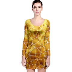Gold flakes Bodycon dress  - Long Sleeve Bodycon Dress