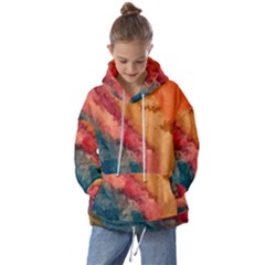Watercolor Sunset by Adrianna - Kids  Oversized Hoodie