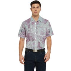 Hawaii men s gray linen - Men s Short Sleeve Pocket Shirt 