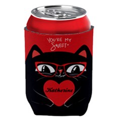Personalized Valentine Cat Can Cooler